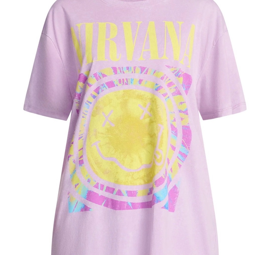 Nirvana Lilac Graphic Tee - Women's Band T-Shirt - Walmart - BNWT